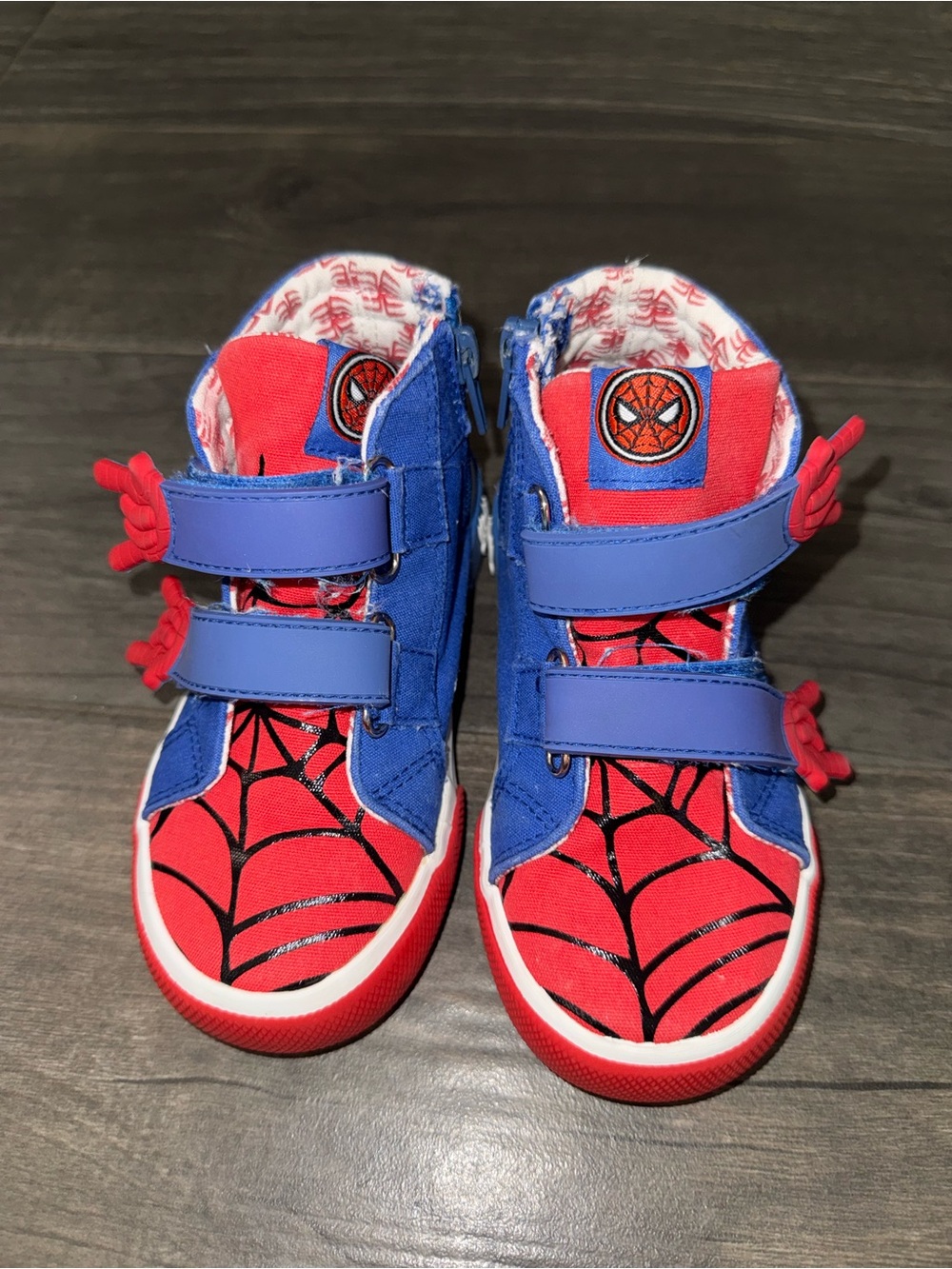 Marvel Spider-Man Red & Blue Kids Sneakers with Hook-and-Loop Straps